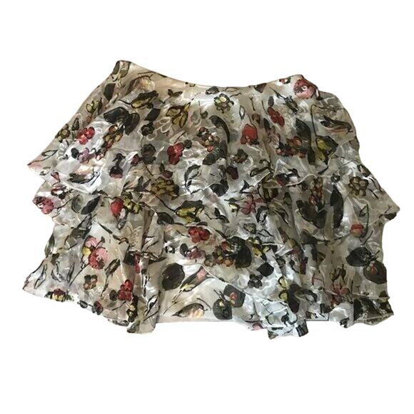 Grey by Jason Wu Silk Blend Floral Skirt Size 2 - Picture 5 of 6
